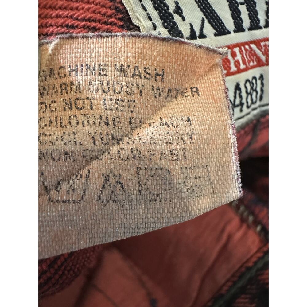 Vtg 90's Exhaust Red Acid Wash Graphic Denim Jeans Grunge Punk Size 31 *Flawed - Picture 10 of 16